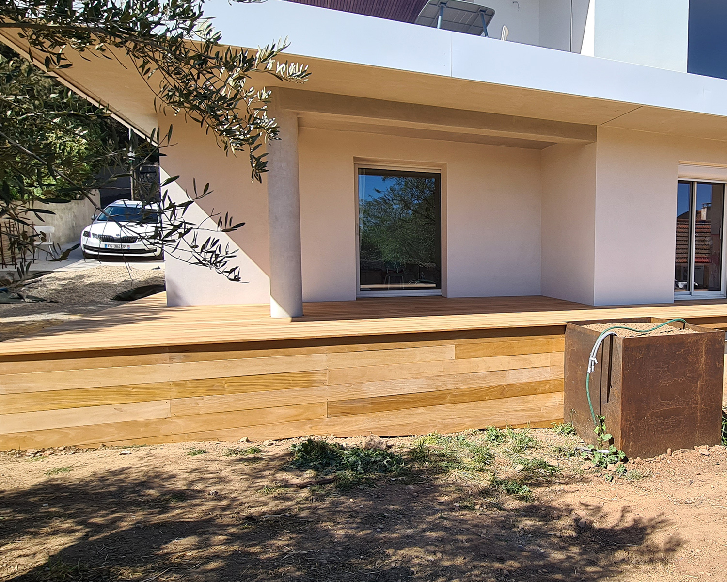 pose de terrasse en bois dans l'Hérault
